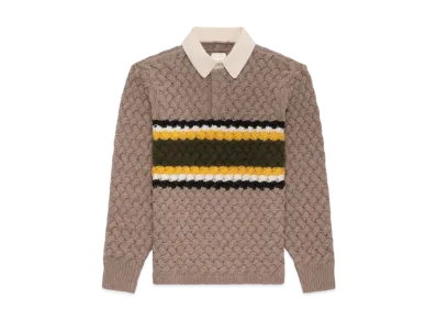 Aime Leon Dore Basketweave Knit Rugby "Beige"