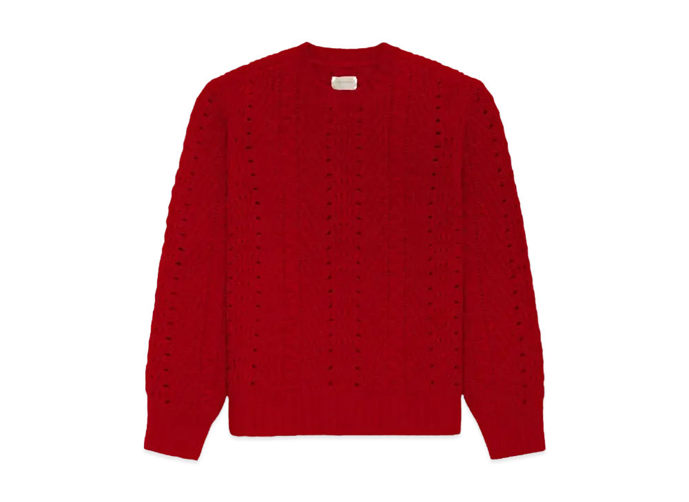 Aime Leon Dore Cable Knit Crewneck Sweater "Red"