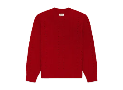 Aime Leon Dore Cable Knit Crewneck Sweater "Red"