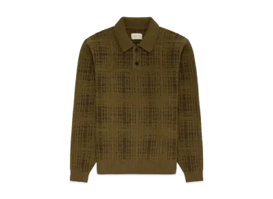 Aime Leon Dore Long-Sleeve Shadow Plaid Polo "Green"