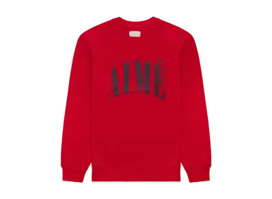 Aime Leon Dore Aime Logo Crewneck Sweatshirt "Red"