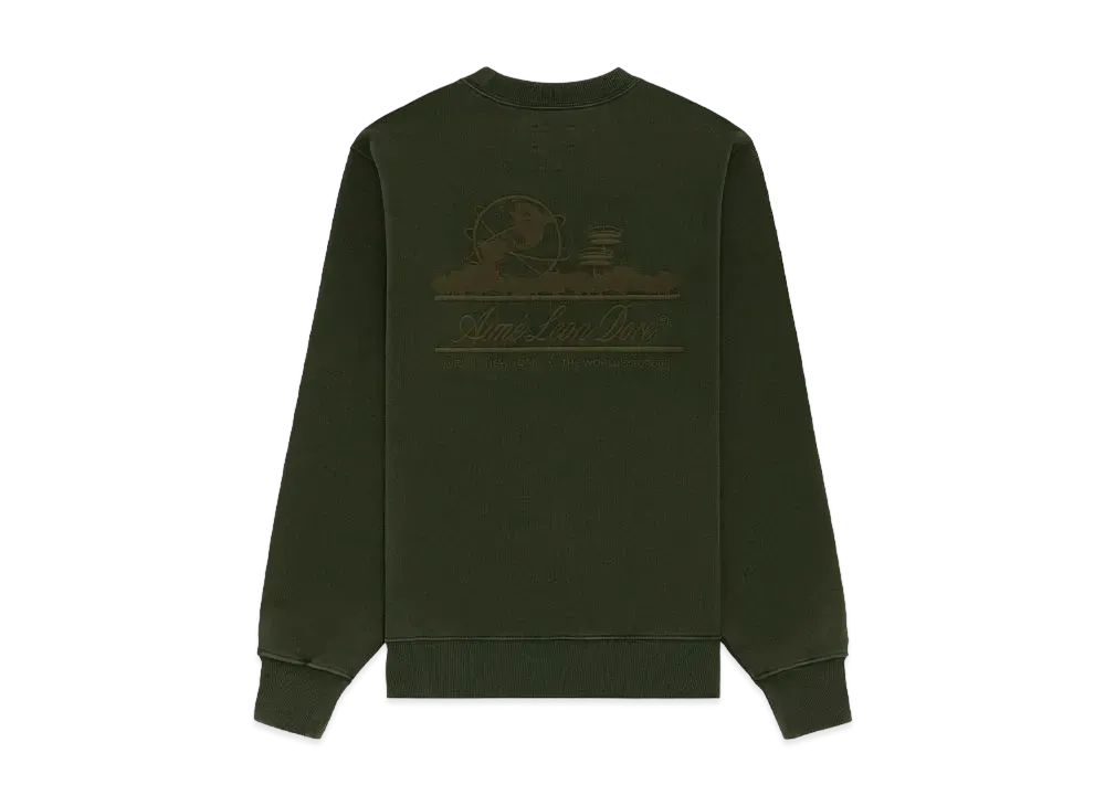 Aime Leon Dore Tonal Unisphere Crewneck Sweatshirt "Green"