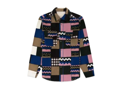 Aime Leon Dore Printed Patchwork Fleece Shirt "Multi"