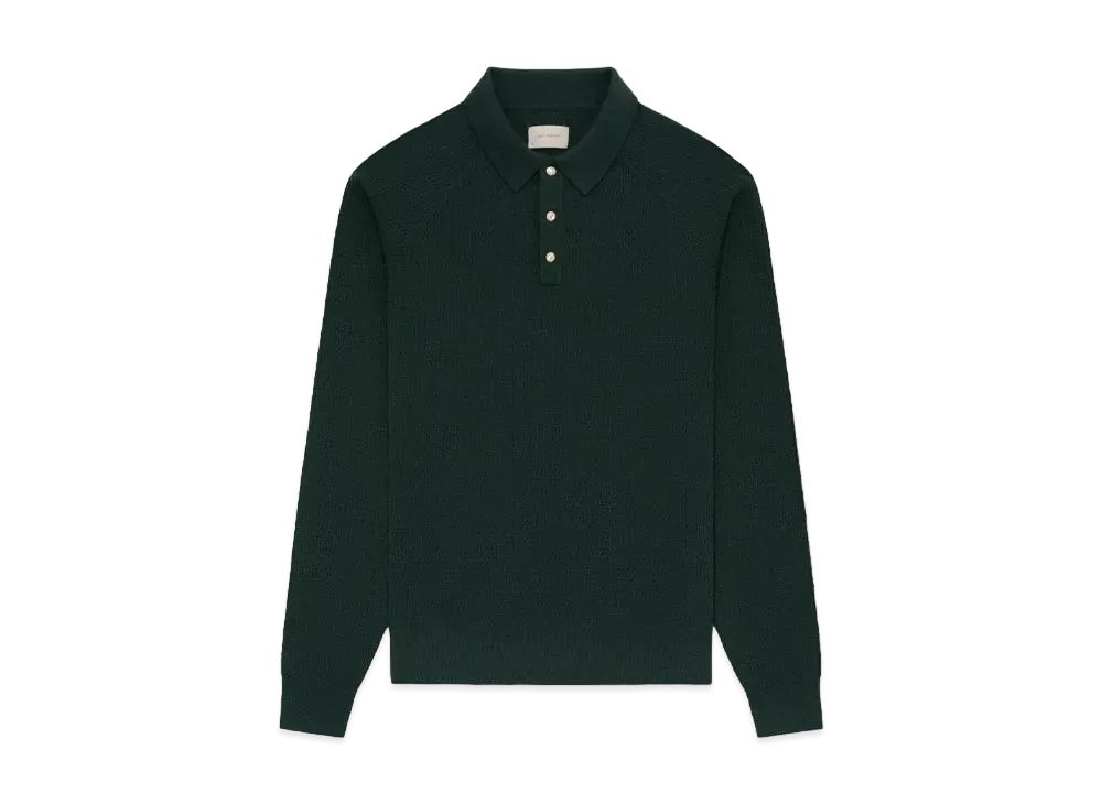 Aime Leon Dore Long-Sleeve Pearl Button Polo "Green"