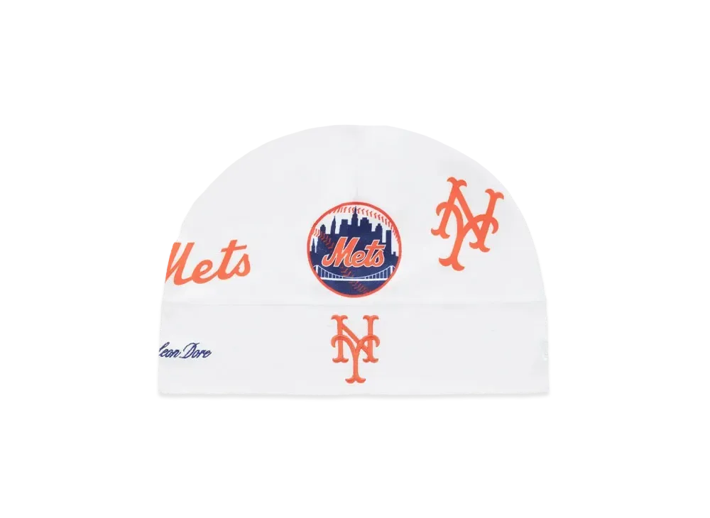 Aime Leon Dore x New Era Mets Fleece Skull Cap "White"