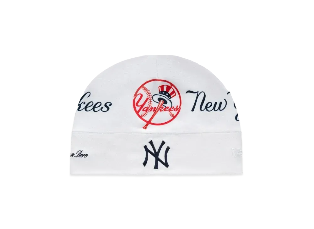 Aime Leon Dore x New Era Yankees Fleece Skull Cap "White"