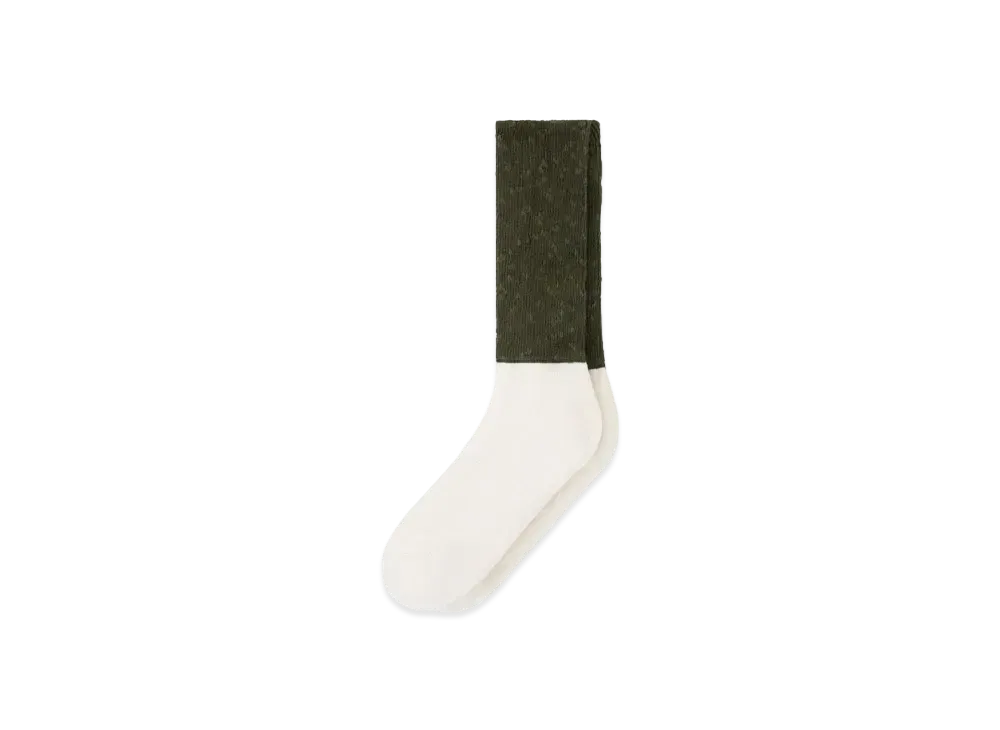 Aime Leon Dore Two-Gauge Sock "Olive&Cream"