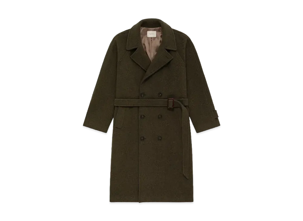Aime Leon Dore Double-Breasted Wool Topcoat "Green"