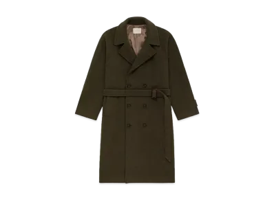 Aime Leon Dore Double-Breasted Wool Topcoat "Green"