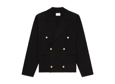 Aime Leon Dore Double-Breasted Wool Knit Blazer "Black"