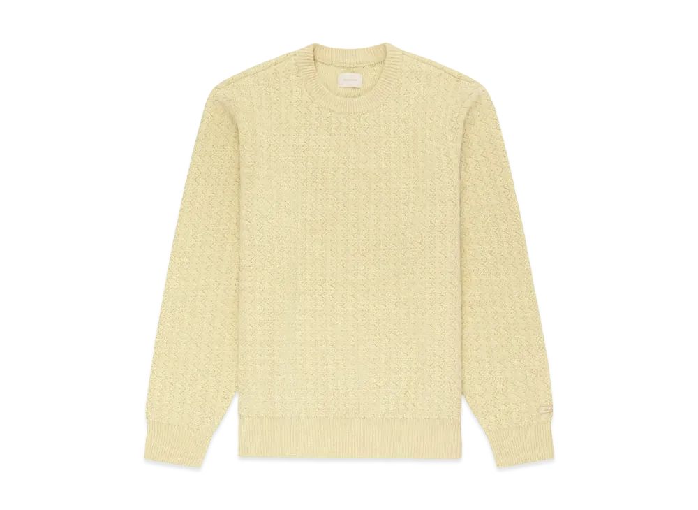 Aime Leon Dore Wavy Cashmere Crewneck Sweater "Yellow"