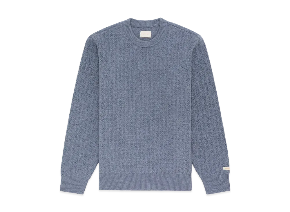 Aime Leon Dore Wavy Cashmere Crewneck Sweater "Blue"