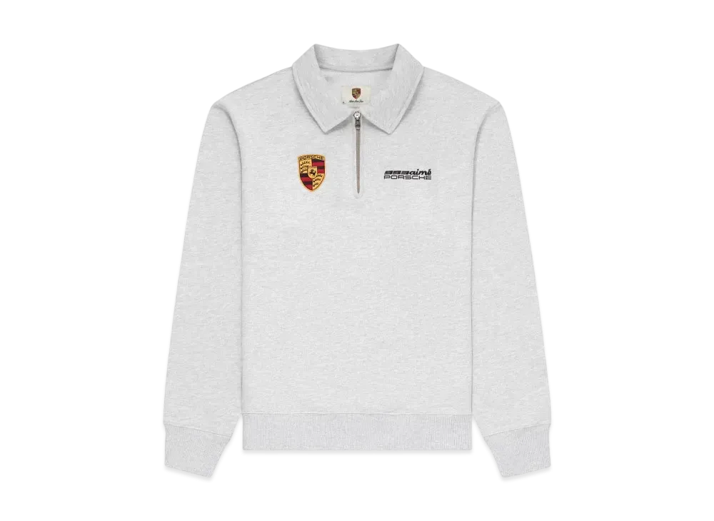 Aime Leon Dore x Porsche 993 Turbo Mechanic Quarter Zip Pullover "Grey"