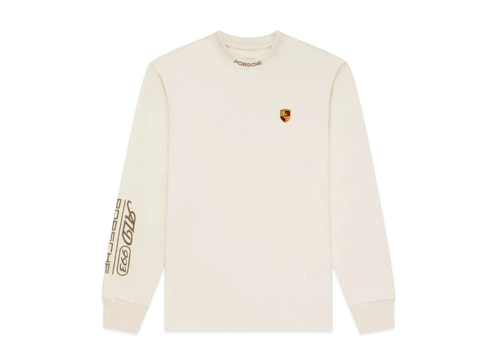 Aime Leon Dore x Porsche 993 Turbo Logo Long-Sleeve Tee "Cream"