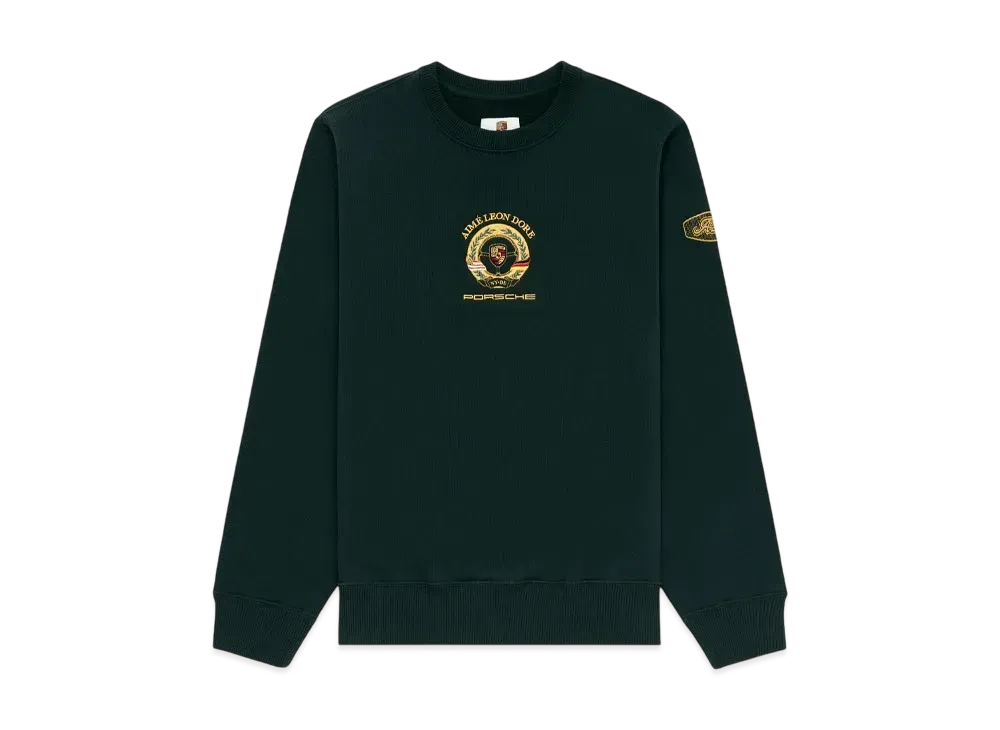 Aime Leon Dore x Porsche 993 Turbo Embroidered Crewneck Sweatshirt "Green"
