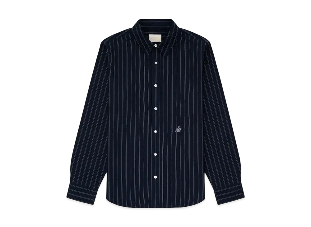 Aime Leon Dore x New Balance 997 Striped Oxford Shirt "Navy"