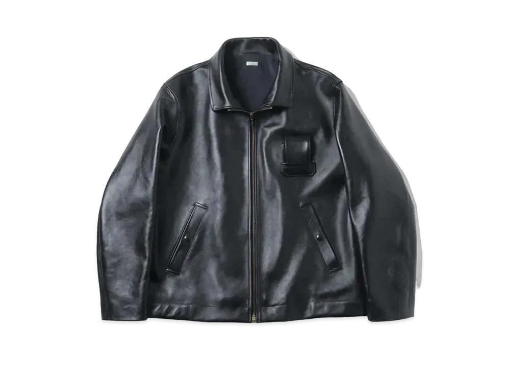 A.PRESSE French Air Force Pilot Leather Jacket "Navy"