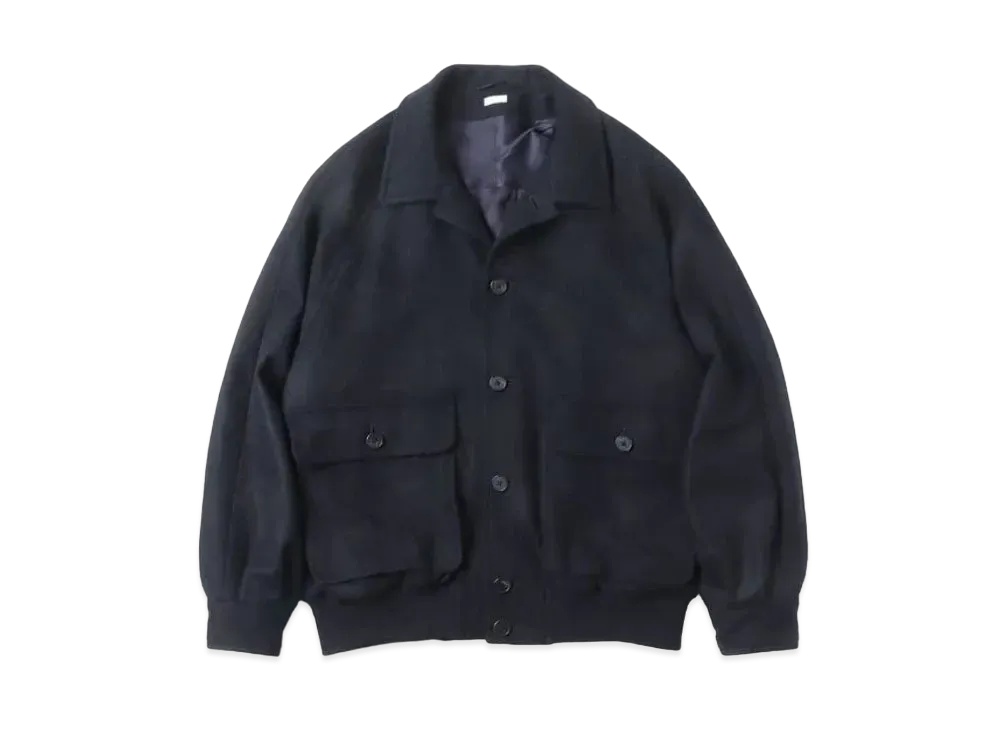 A.PRESSE Cashmere Light Flannel Blouson "Navy"