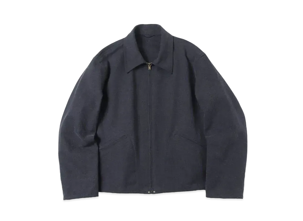A.PRESSE Silk Nep Sports Jacket "Navy"