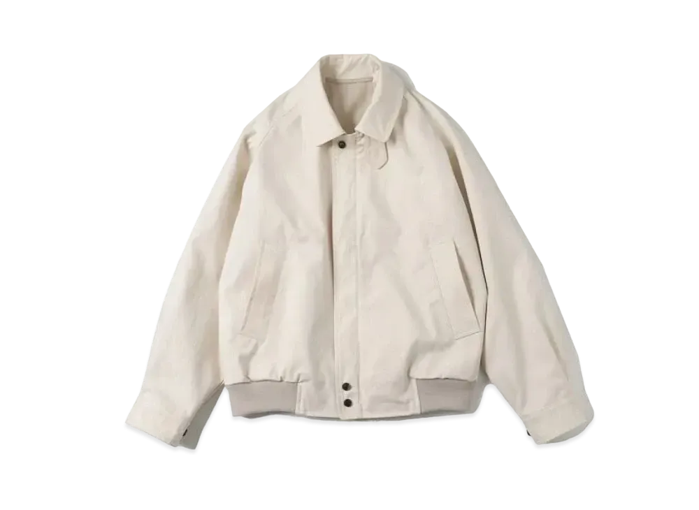 A.PRESSE Harrington Jacket "Ecru"