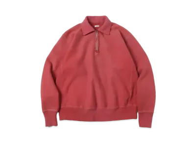 A.PRESSE Vintage Half Zip Sweatshirt "Red"