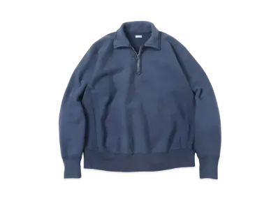 A.PRESSE Vintage Half Zip Sweatshirt "Navy"