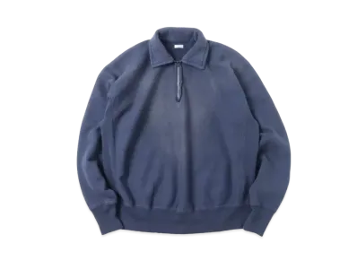 A.PRESSE Vintage Half Zip Sweatshirt "Navy"