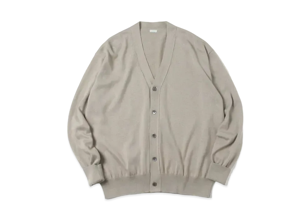A.PRESSE Cotton Knit Cardigan "Sage"