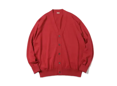 A.PRESSE Cotton Knit Cardigan "Red"