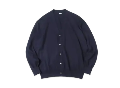 A.PRESSE Cotton Knit Cardigan "Navy"