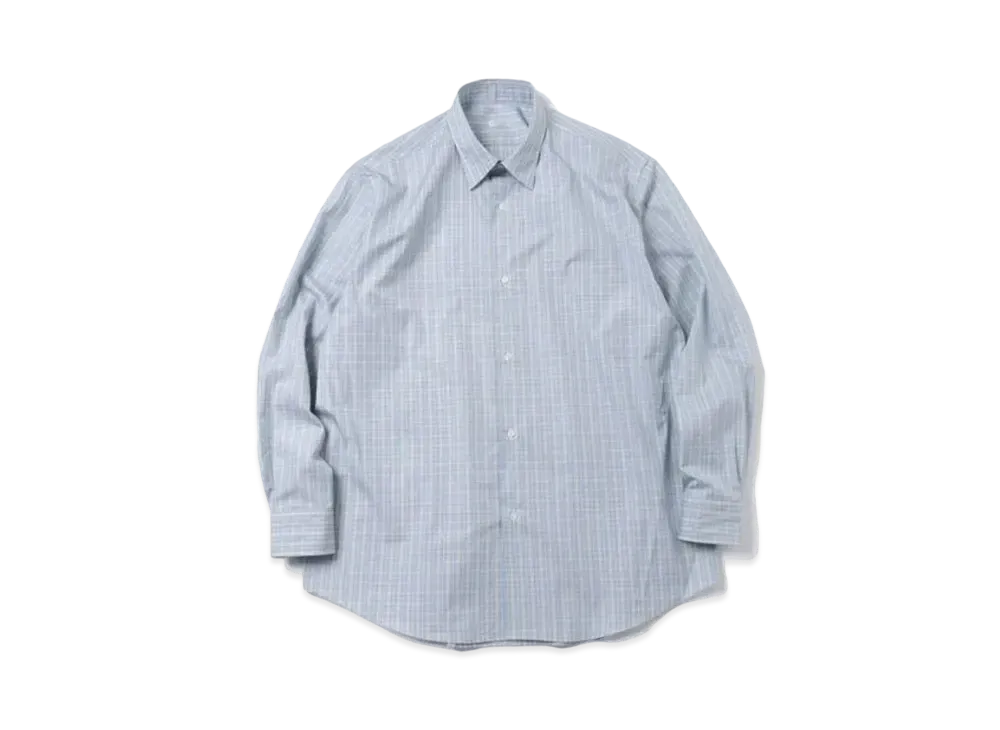 A.PRESSE Vintage Cotton Silk Nep Twill Check Shirt 