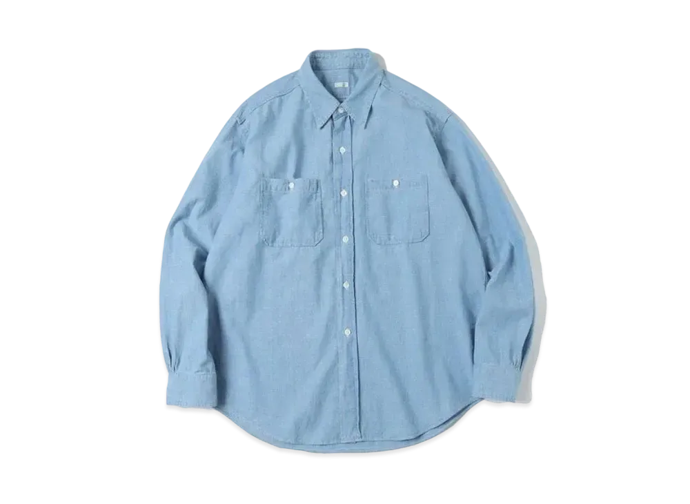 A.PRESSE Washed Chambray Shirt "Indigo"