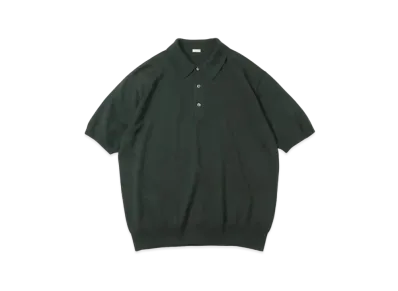 A.PRESSE Cotton Knit S/S Polo Shirts "Moss Green"