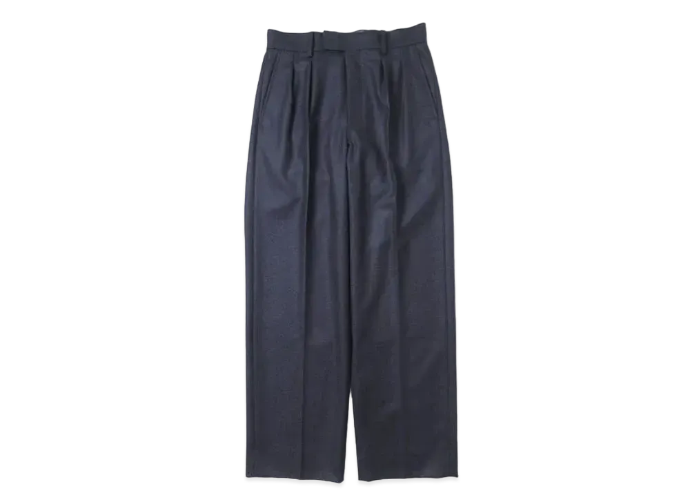 A.PRESSE Wide Tapered Trousers "Navy"