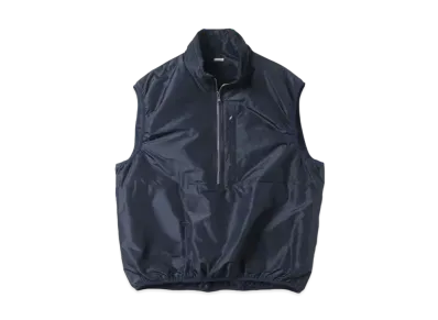 A.PRESSE Silk Padding Vest "Navy"