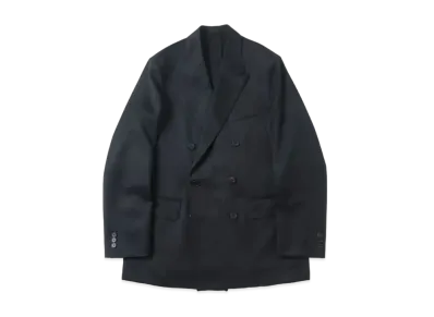 A.PRESSE Wool GabardineDouble Breasted Jacket "Charcoar"