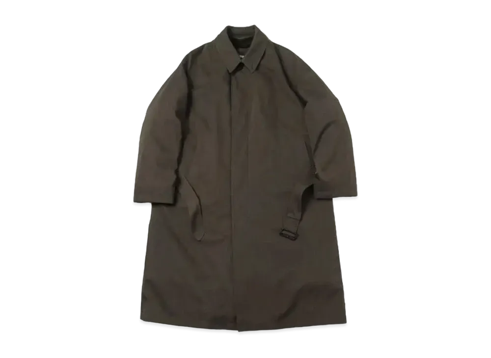 A.PRESSE Lining Detachable Silk Coat "Brown Khaki"