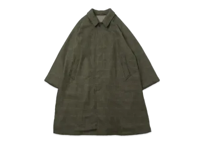A.PRESSE Tweed Balmacaan Coat "Check"