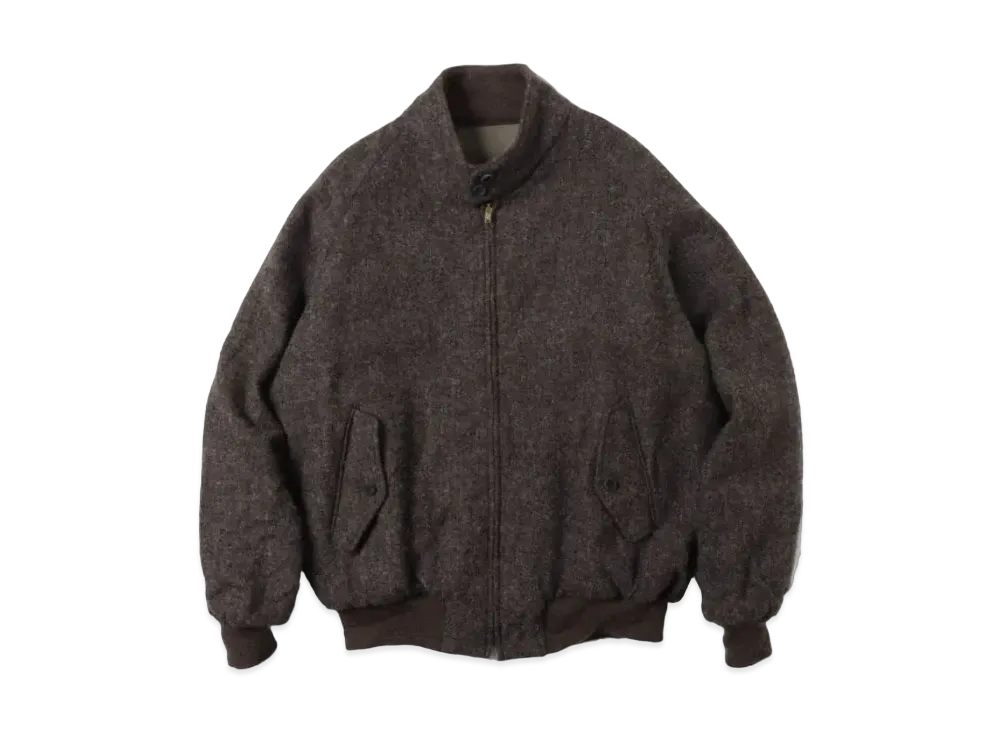 A.PRESSE Tweed Harrington Jacket "Brown"