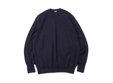 A.PRESSE Cashmere High Gauge Crew Neck Sweater "Navy"