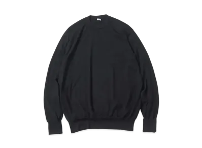 A.PRESSE Cashmere High Gauge Crew Neck Sweater "Black"