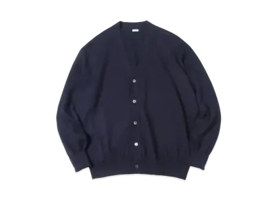 A.PRESSE Cotton Knit Cardigan "Navy"