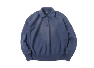 A.PRESSE Vintage Half Zip Sweatshirt "Navy"