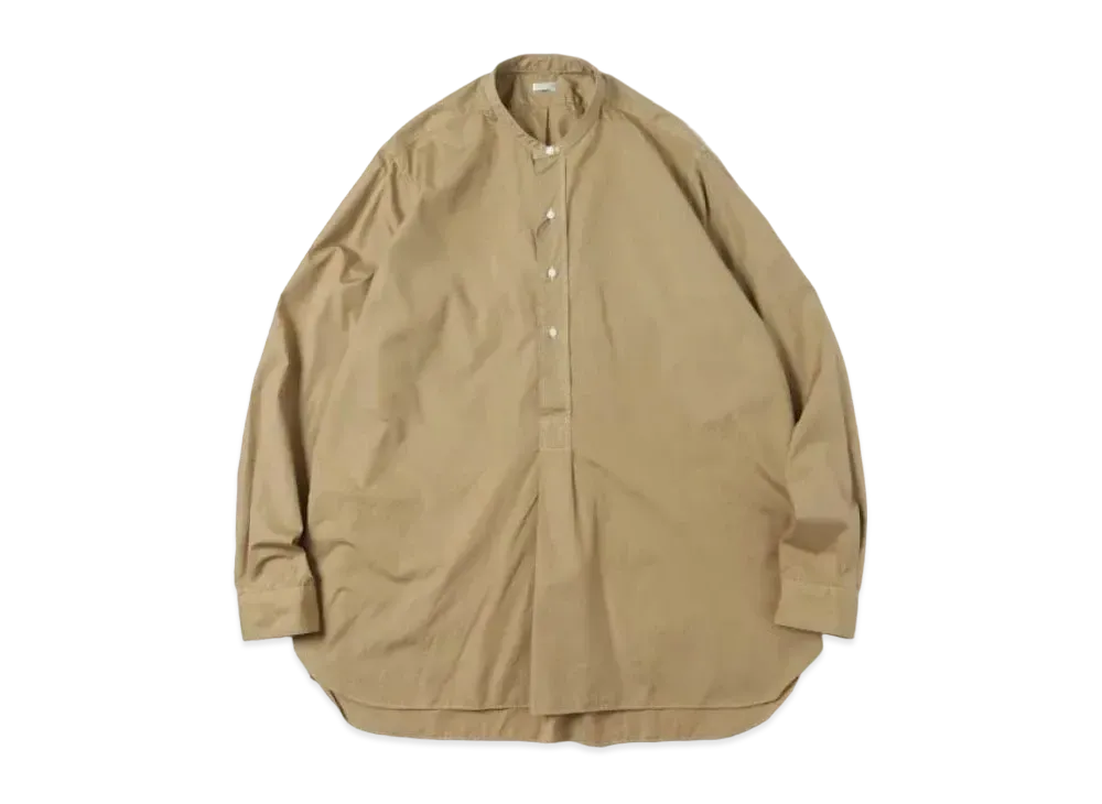 A.PRESSE Pullover Collarless Shirt "Beige"