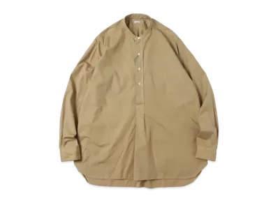 A.PRESSE Pullover Collarless Shirt "Beige"