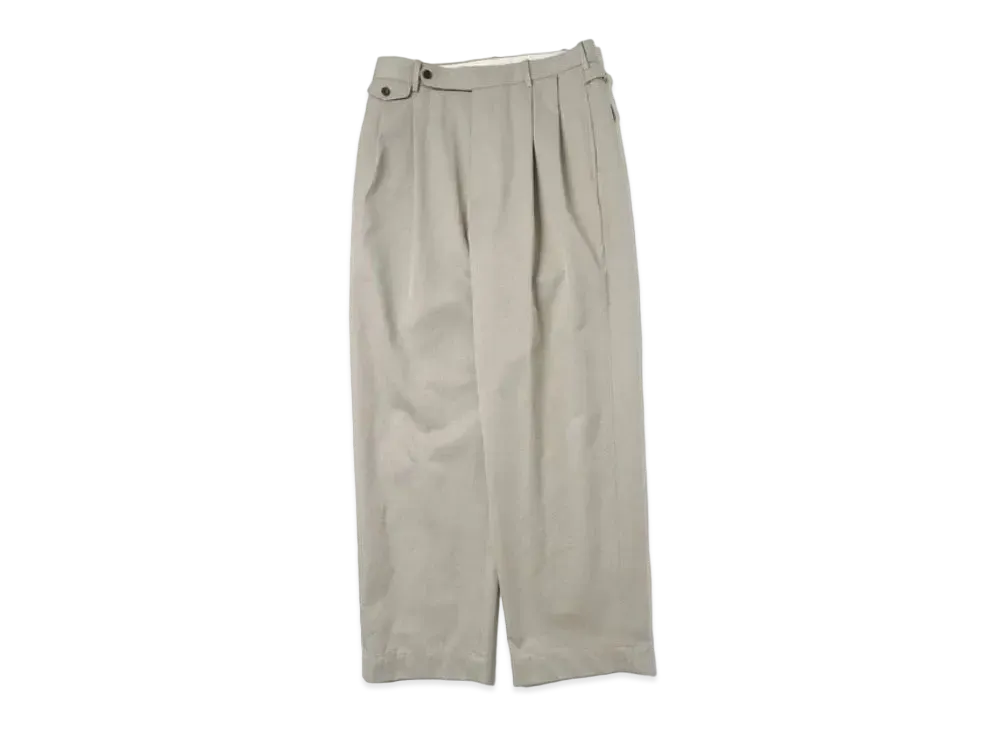 A.PRESSE Type.2 Melange Gabardine Trousers "Ecru"