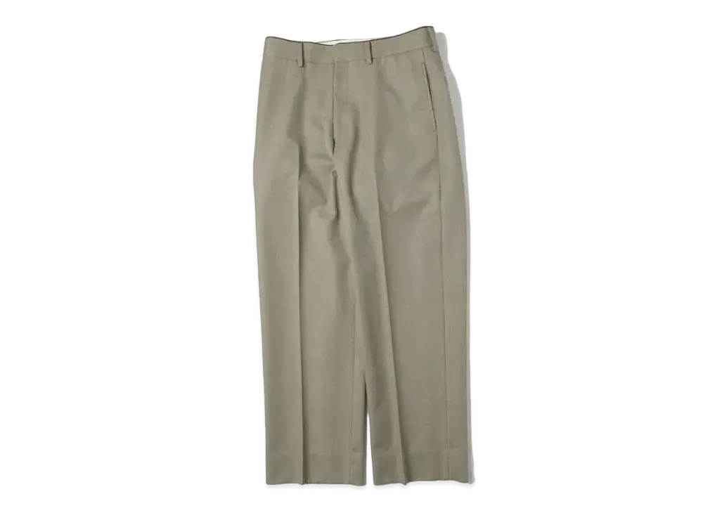 A.PRESSE Covert Cloth Trousers "Khaki"