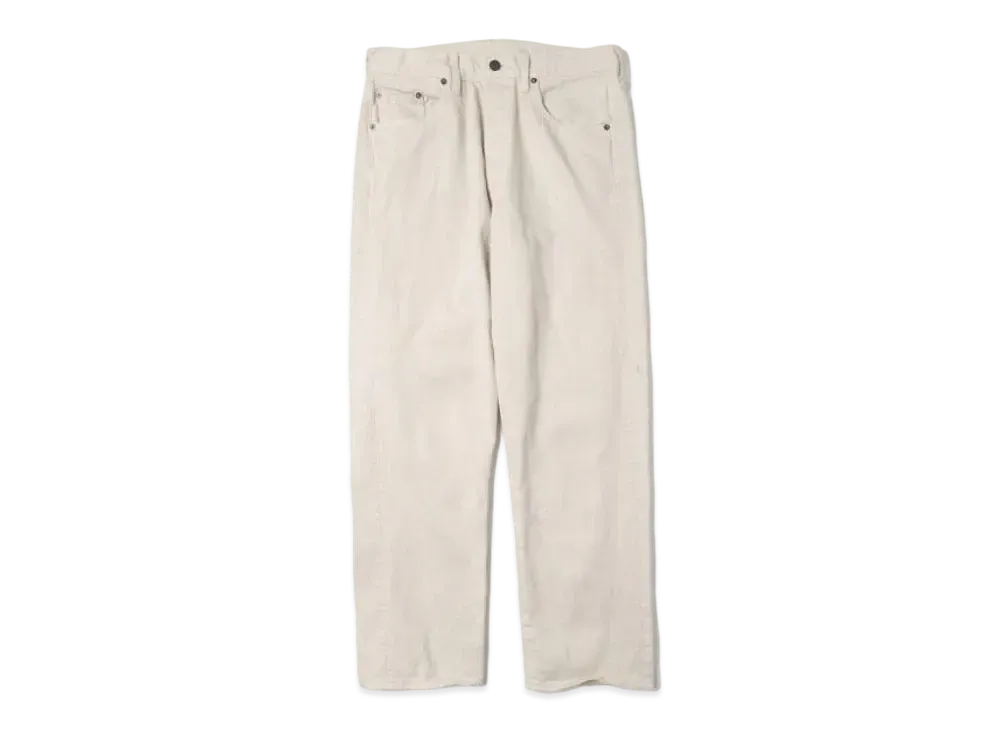 A.PRESSE Washed Denim Pants "Ecru"