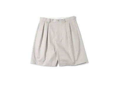 A.PRESSE Two Tuck Chino Shorts "Ecru"