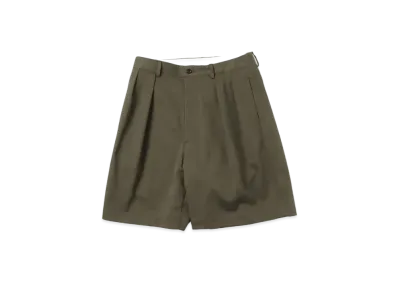 A.PRESSE Two Tuck Chino Shorts "Olive"